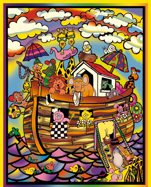 Samtbild, Color Velvet, Groß, ca. 47x35cm, Arche Noah
