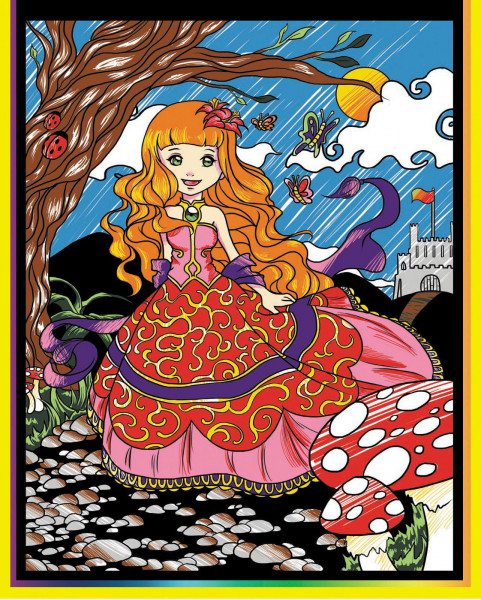 Samtbild, Color Velvet, Mini, ca. 20x29cm, Prinzessin