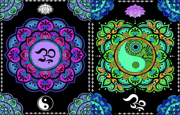 Notizbuch mit Samtbildern, A5, Mandalas