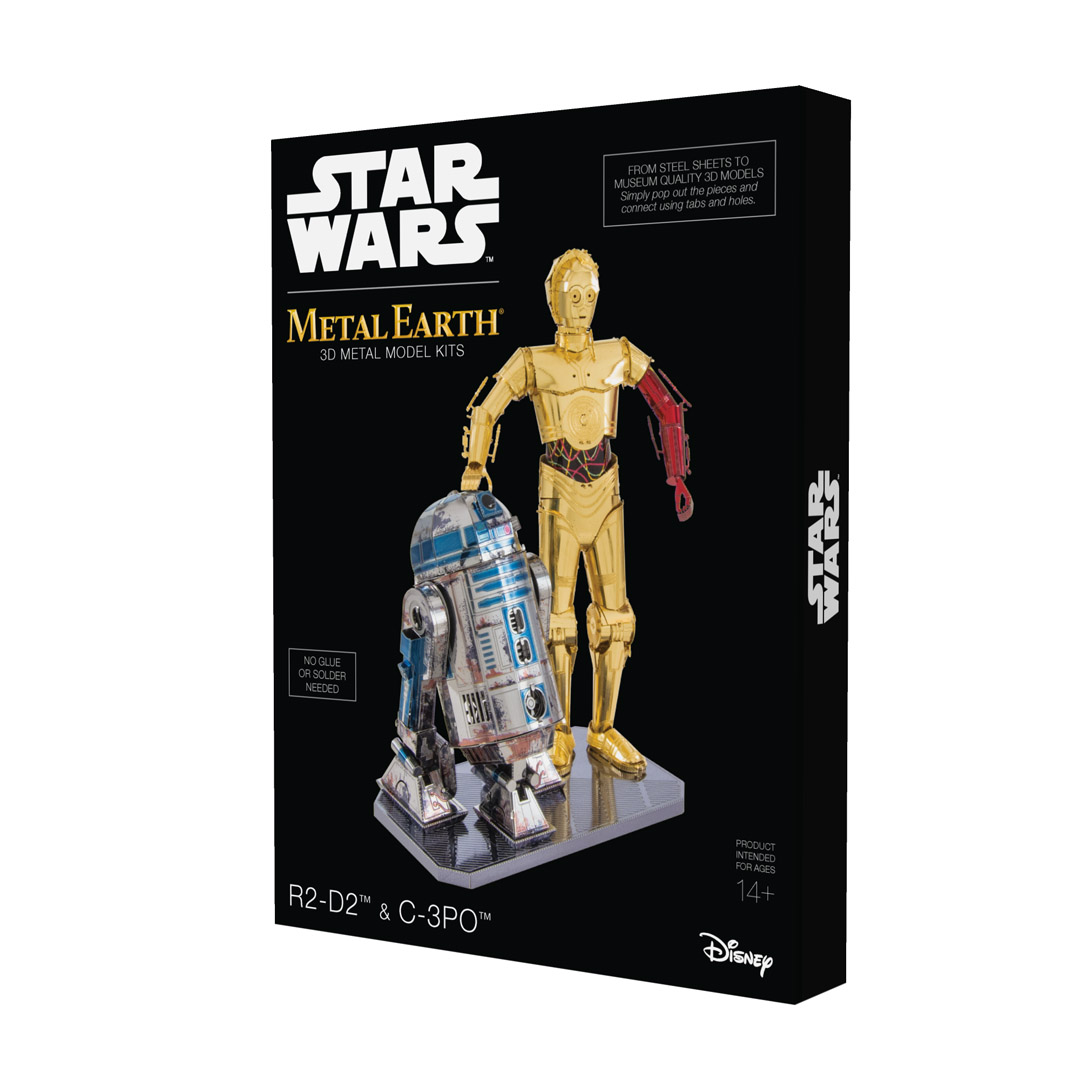 Metal Earth Metallbausatz Star Wars, Set R2D2-C3PO in der