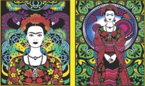 Elastic-Sammelmappe mit Samtbildern, Frida