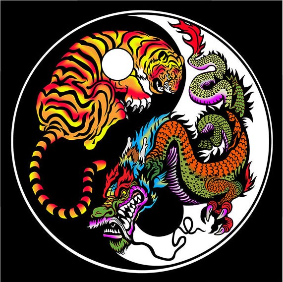 Samtbild, Color Velvet, Mandala 32x32cm,Tiger