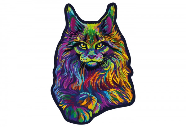 Holzpuzzle, Rainbow Wild Cat-Copy
